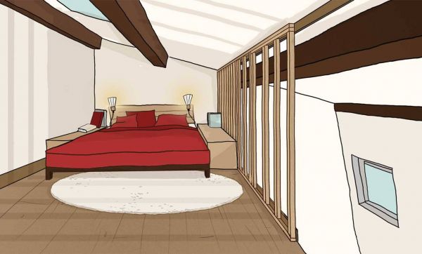 Transformer une mezzanine en cabane avec un claustra en bois