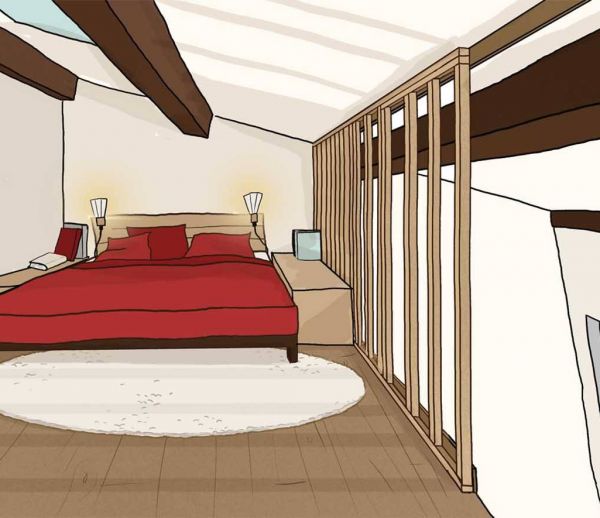 Transformer une mezzanine en cabane avec un claustra en bois