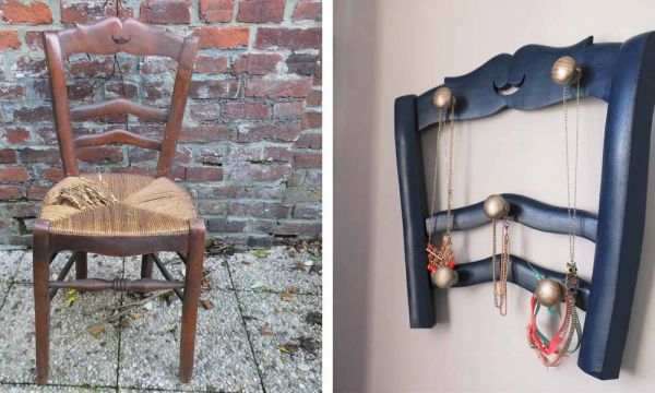 DIY : Fabriquez un porte-bijoux original avec un dossier de chaise