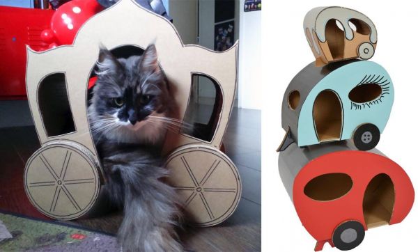 Les Chat-banes : ces drôles de cabanes en carton pour chat