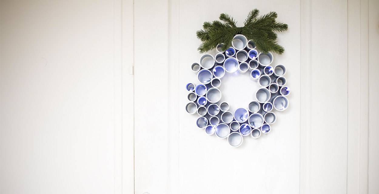 DIY : fabriquez une couronne de Noël contemporaine et graphique