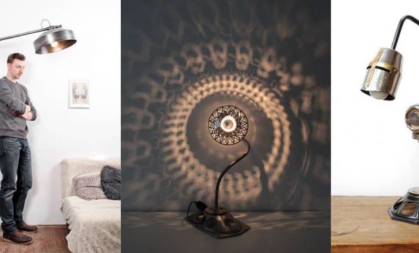 Il crée des lampes pour redonner vie à des outils oubliés