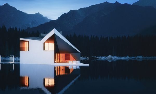 Découvrez cette maison graphique en forme de couronne