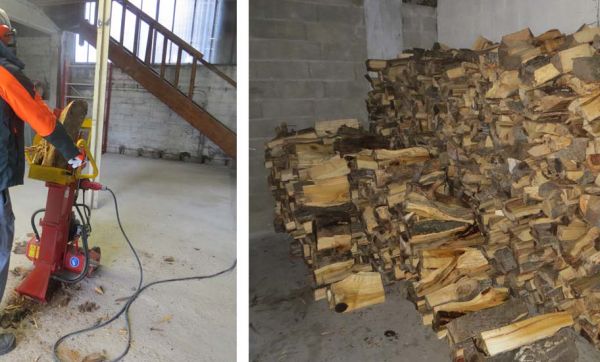 Ils distribuent du bois de chauffage à des familles dans le besoin