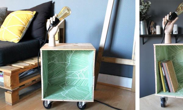 DIY : Fabriquez une table d'appoint design avec deux caisses de vin