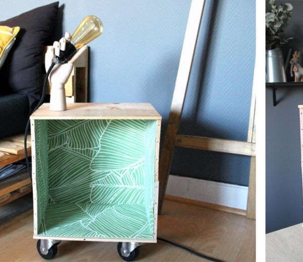 DIY : Fabriquez une table d'appoint design avec deux caisses de vin