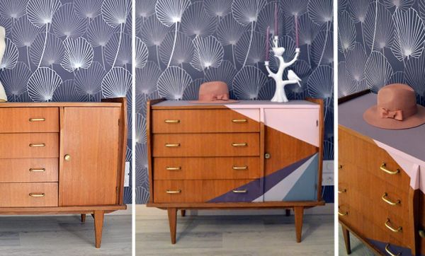 DIY Relooking : Égayez une commode vintage en quelques coups de pinceaux