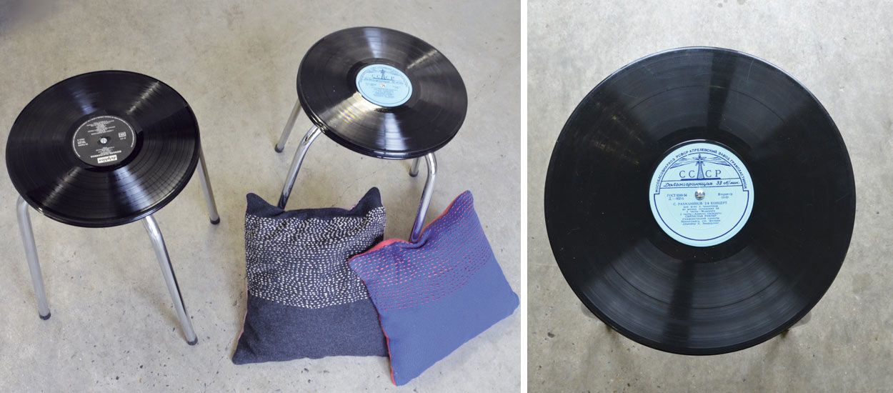 Tuto : Fabriquez un tabouret vinyle très tendance pour une poignée d'euros