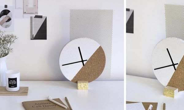 Tuto : Fabriquez une horloge en liège chic et graphique