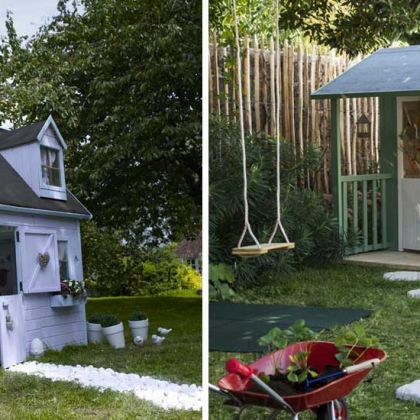 6 jolies cabanes en bois pour enfant à installer dans le jardin