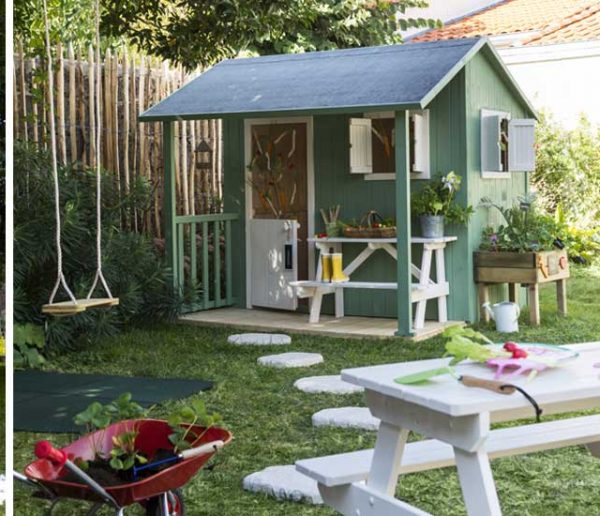 6 jolies cabanes en bois pour enfant à installer dans le jardin