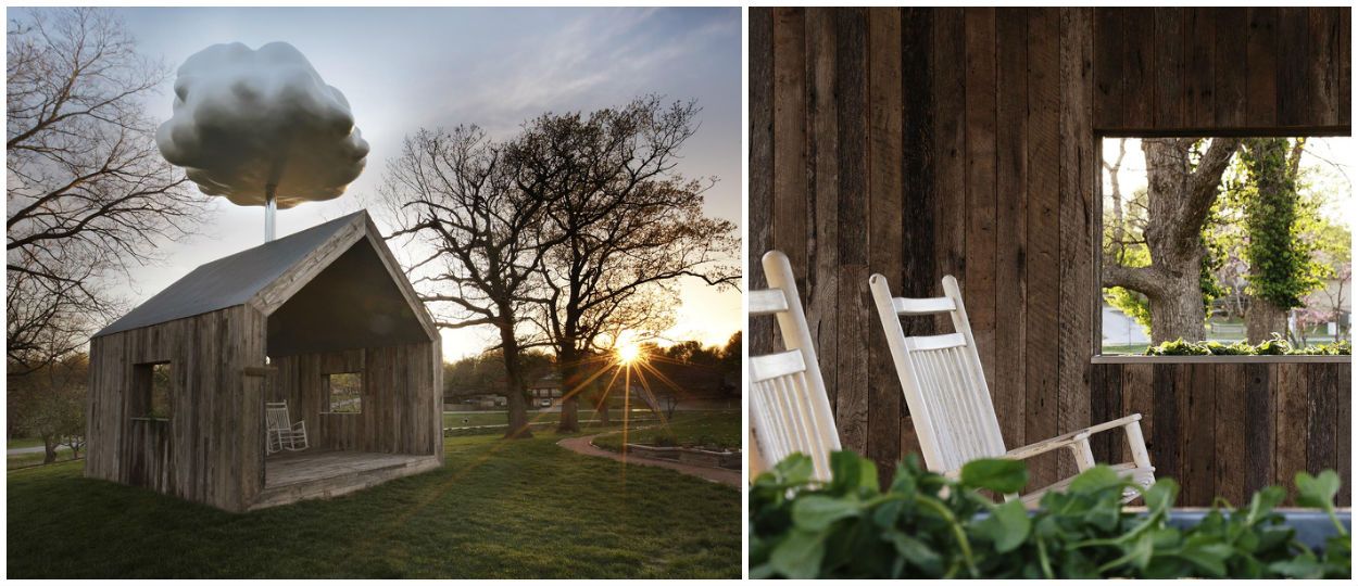 La Maison Nuage, la cabane qui imite la pluie et sensibilise à l'environnement