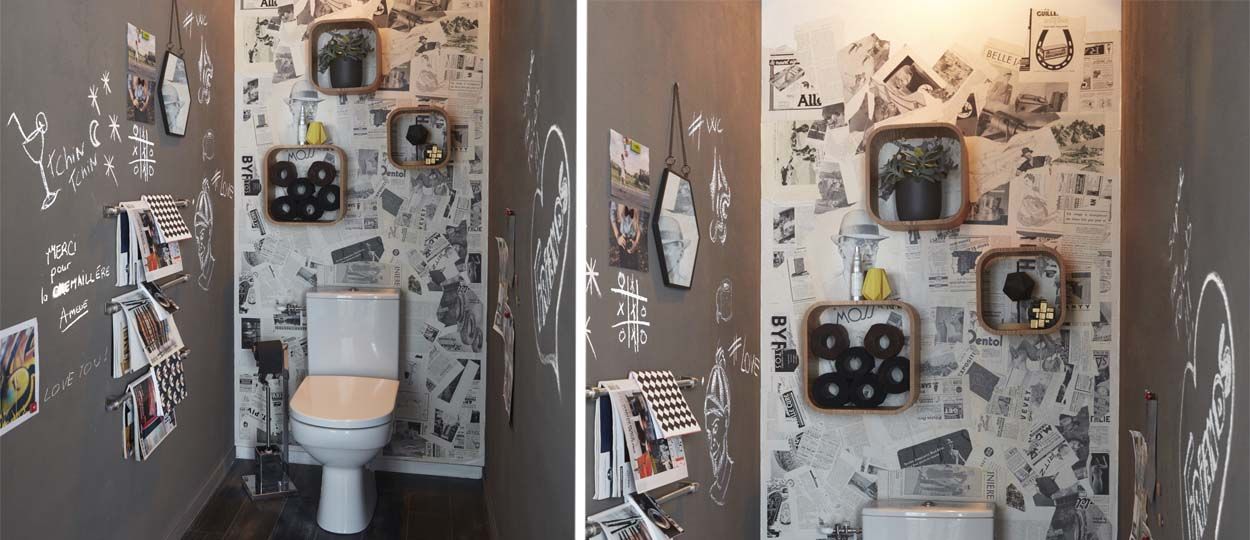 Tutoriel : Relookez vos WC en mode rétro avec des journaux