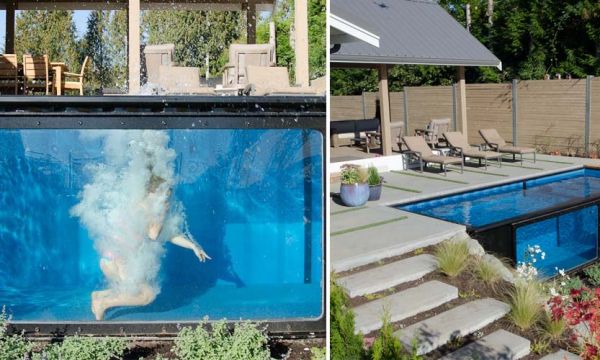 Cette piscine transparente donne envie de se jeter à l'eau