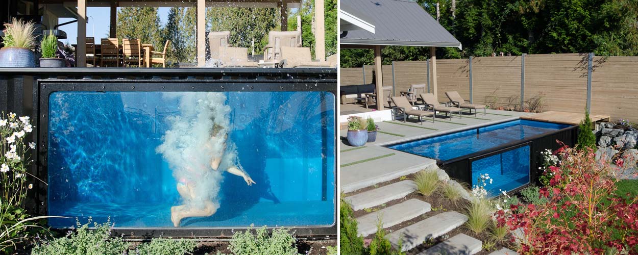 Cette piscine transparente donne envie de se jeter à l'eau