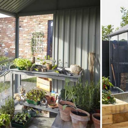 Cet abri de jardin personnalisable est aussi une serre idéale pour votre potager