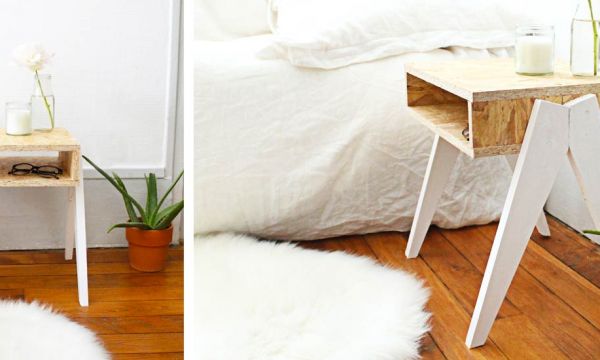Tuto : Fabriquez une jolie table de nuit avec des pieds originaux