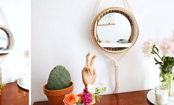 Tuto : Fabriquez un miroir tendance avec un panier chinois