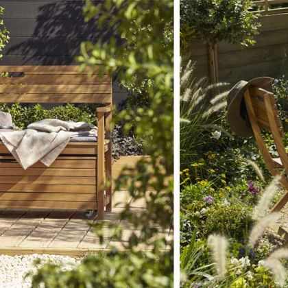 Le salon de jardin en bois Denia est parfaitement adapté à votre mode de vie