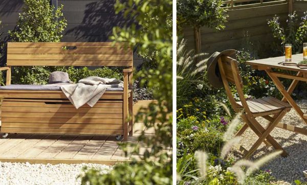 Le salon de jardin en bois Denia est parfaitement adapté à votre mode de vie
