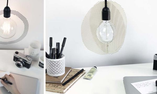 Tuto : Fabriquez une lampe baladeuse grillagée au style minimaliste