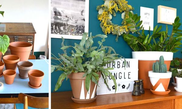 Tuto : Relookez de vieux pots de fleurs pour une déco tendance Urban Jungle