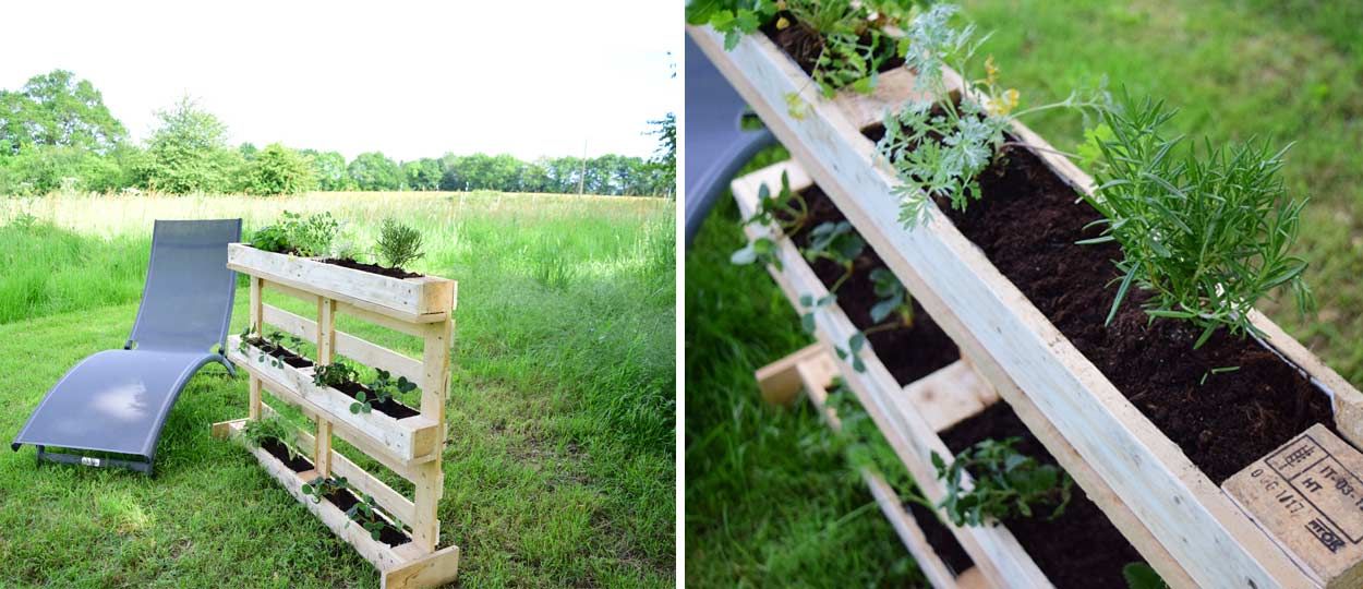 Tuto : Fabriquez un jardin vertical en palette pour terrasse et jardin !