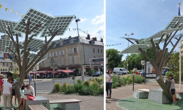 Le premier arbre solaire d'Europe planté à Nevers