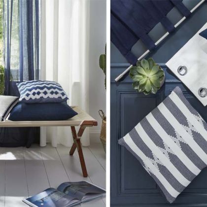 Déco : le bleu indigo, couleur de saison