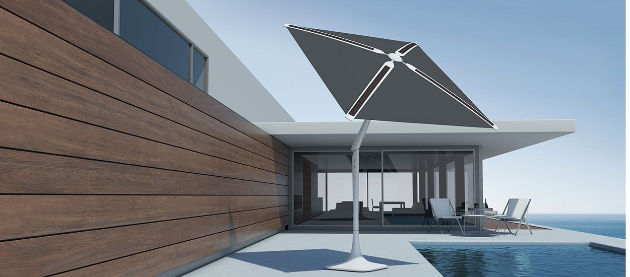 Jardin : ce parasol tournesol suit le soleil et recharge vos batteries