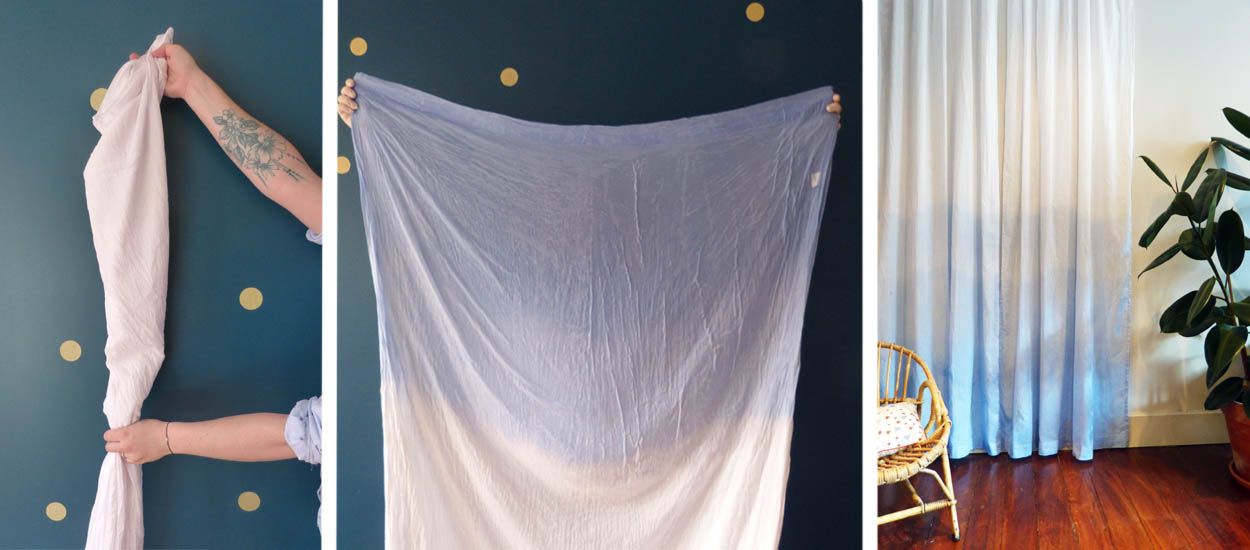 Tuto : Customisez vos rideaux avec un tie and dye délicat et fait maison