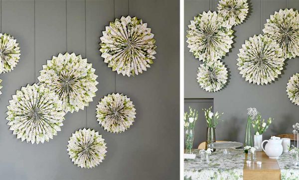 Tuto : Fabriquez des rosaces fleuries avec du papier peint pour une déco estivale !