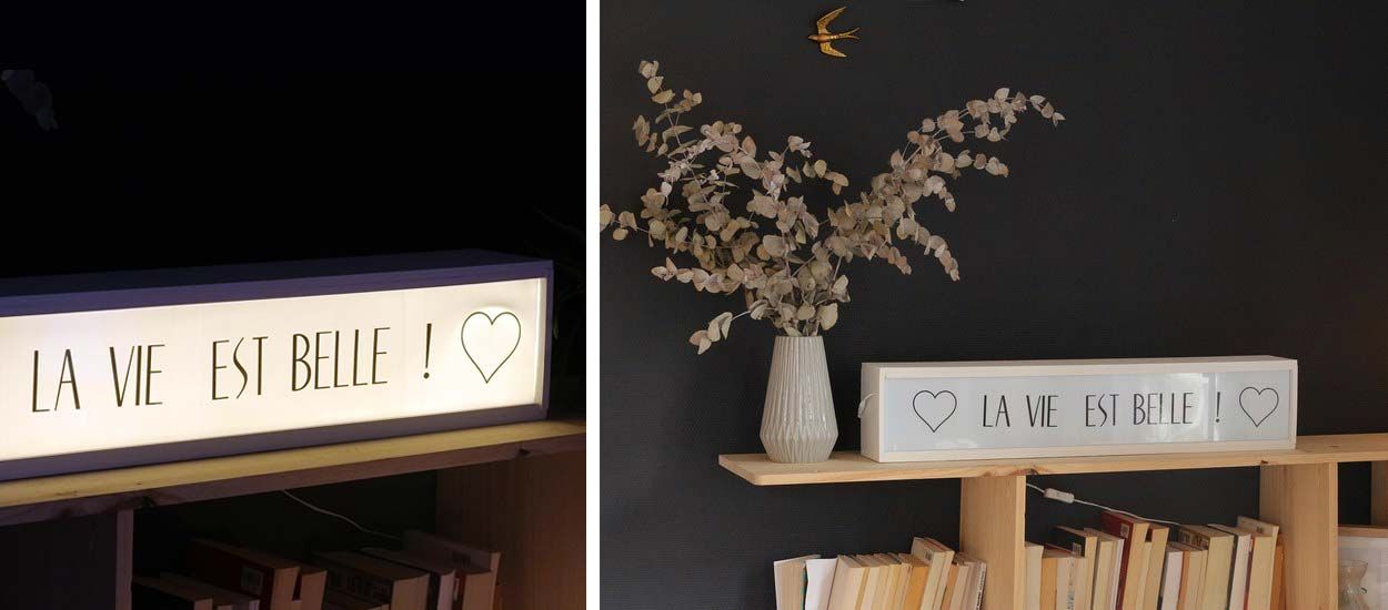 Tuto : Fabriquez une lightbox pour une déco à messages au top de la tendance