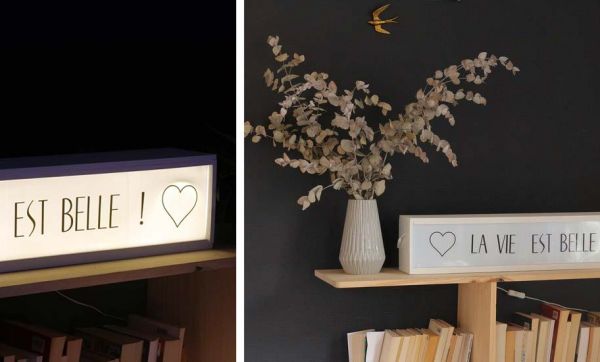 Tuto : Fabriquez une lightbox pour une déco à messages au top de la tendance