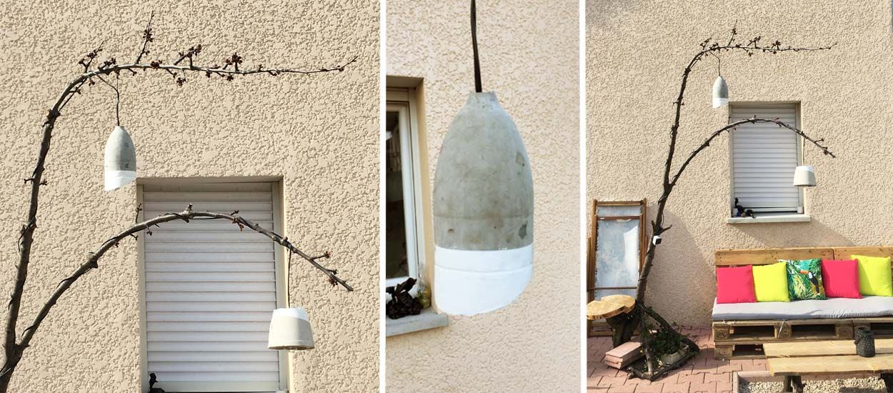 Fabriquer une lampe avec des bouteilles - Elle Décoration