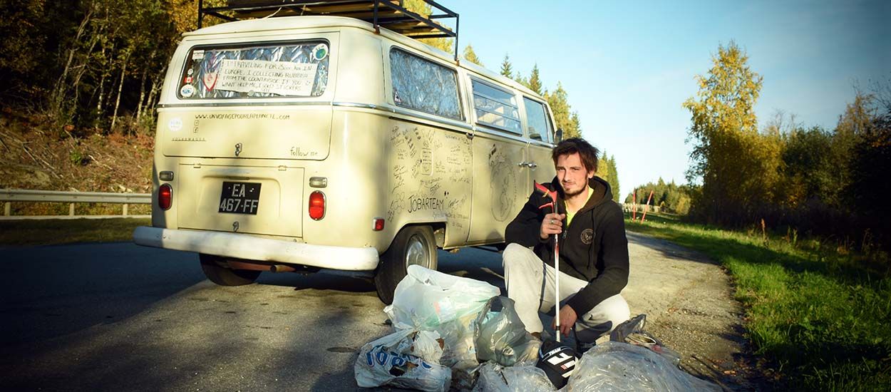 Il fait le tour de l'Europe et ramasse 1 tonne de déchets dans la nature