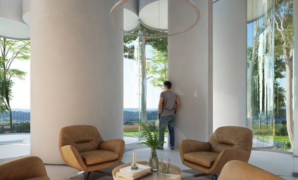 Cet architecte a imaginé une maison en cylindres de verre pour vivre au milieu des arbres