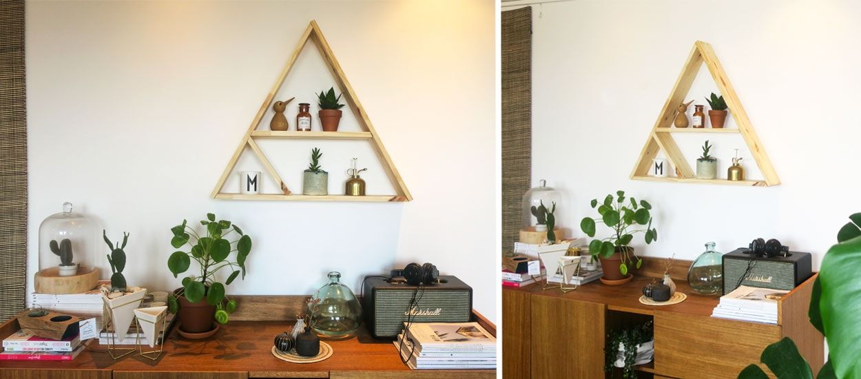 Tuto : Fabriquez une étagère triangle design pour 15 euros