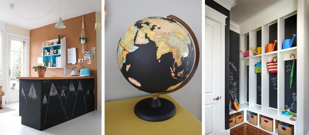 22 idées déco originales et DIY avec de la peinture tableau noir 