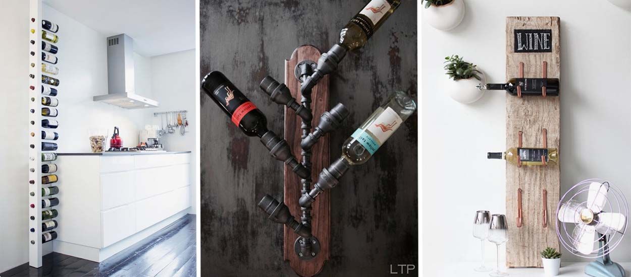 23 portes-bouteilles et étagères à vin originales, DIY et design