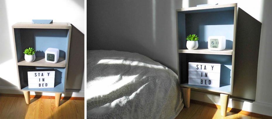 DIY table de chevet pratique et récup' - Fabriquer une table de nuit