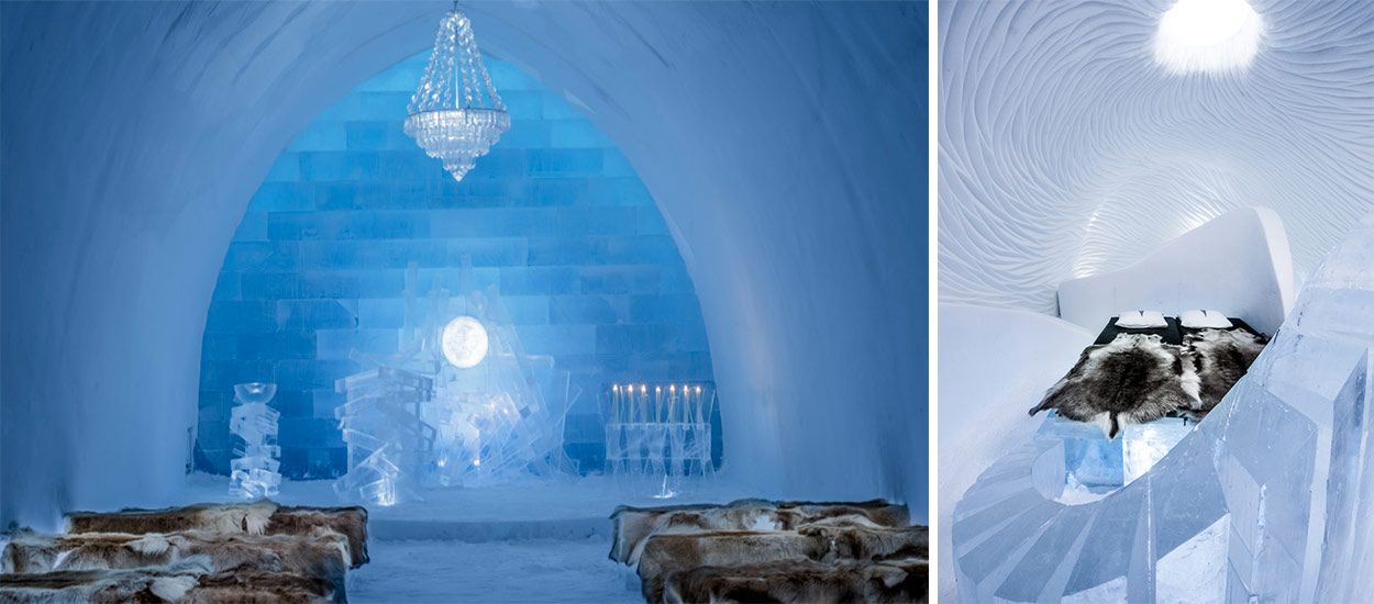 Mieux qu'un igloo, le plus grand hôtel de glace du monde à quelques kilomètres du cercle polaire !