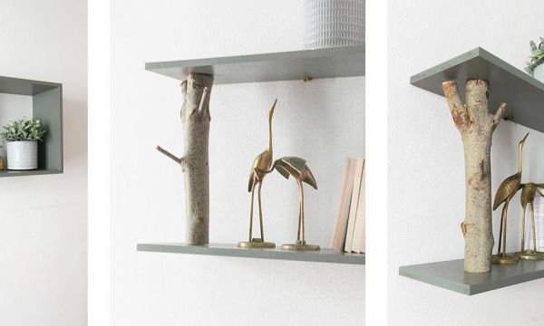 Tuto : fabriquez une étagère design avec une branche d'arbre