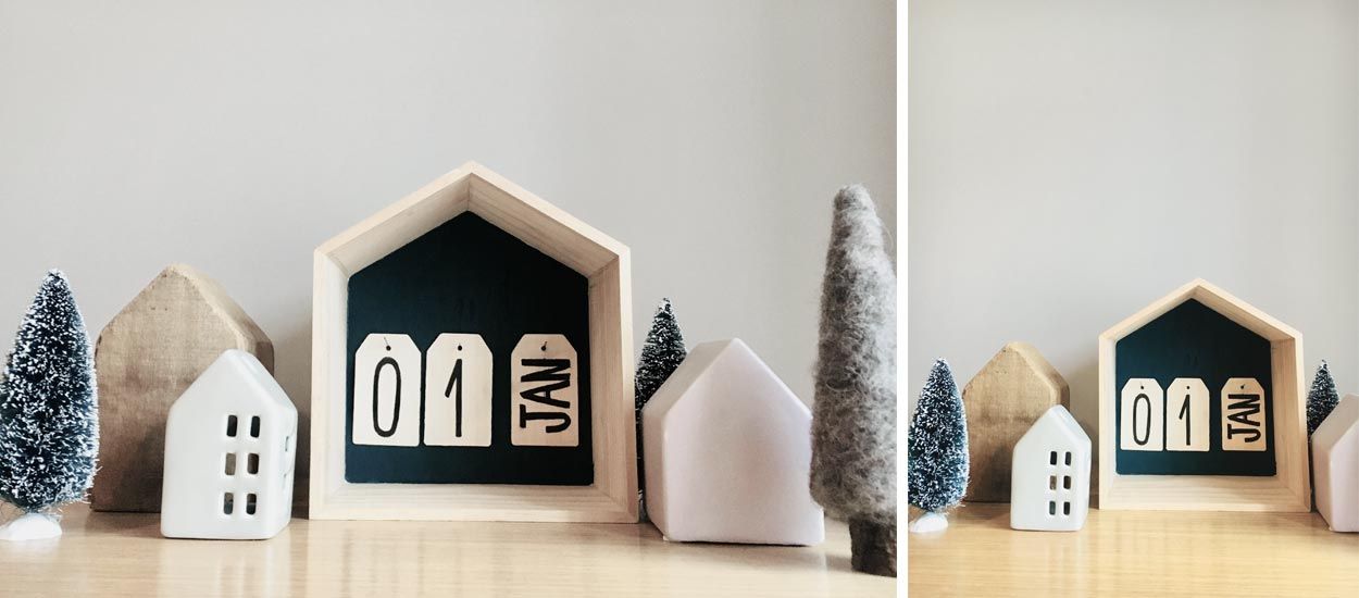 Tuto : Fabriquez un calendrier original en bois brut dans une petite maison !