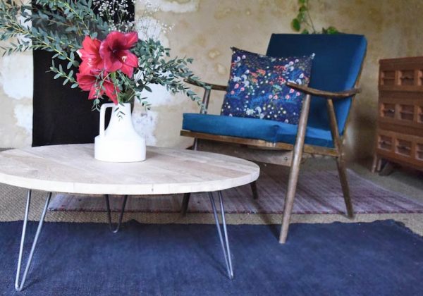 Diy Pour Fabriquer Une Table Basse Ronde En Bois Brut