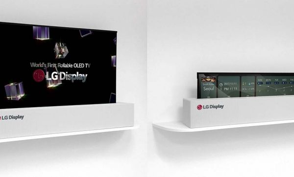 Cette télévision s'enroule sur elle-même pour gagner de la place !