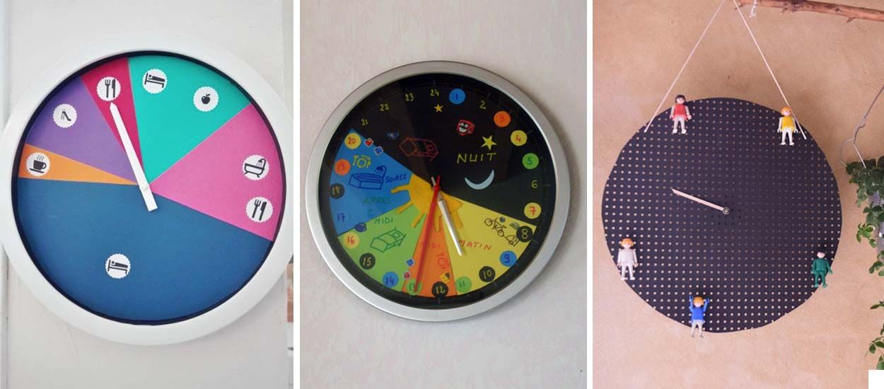 Des horloges qui aident les enfants à se repérer dans le temps