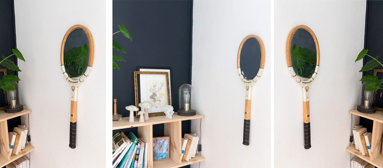 Tuto : Transformez une raquette vintage en miroir tendance