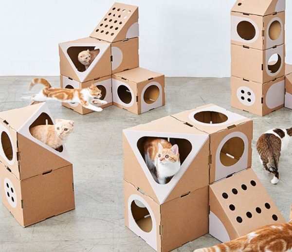 Jeu de construction : Cette maison pour chats est le rêve de tous les matous
