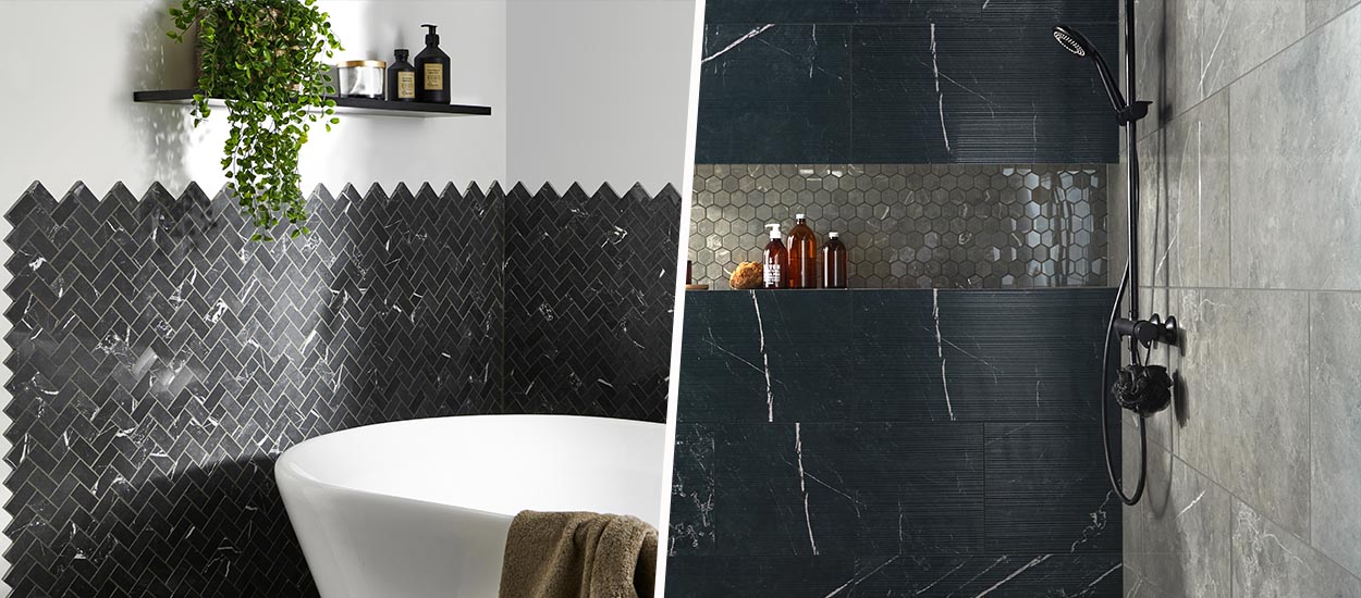 Tendance déco : 11 inspirations pour oser le carrelage noir